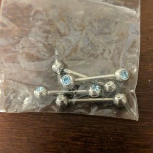 4 surgical steel grade nipple bars